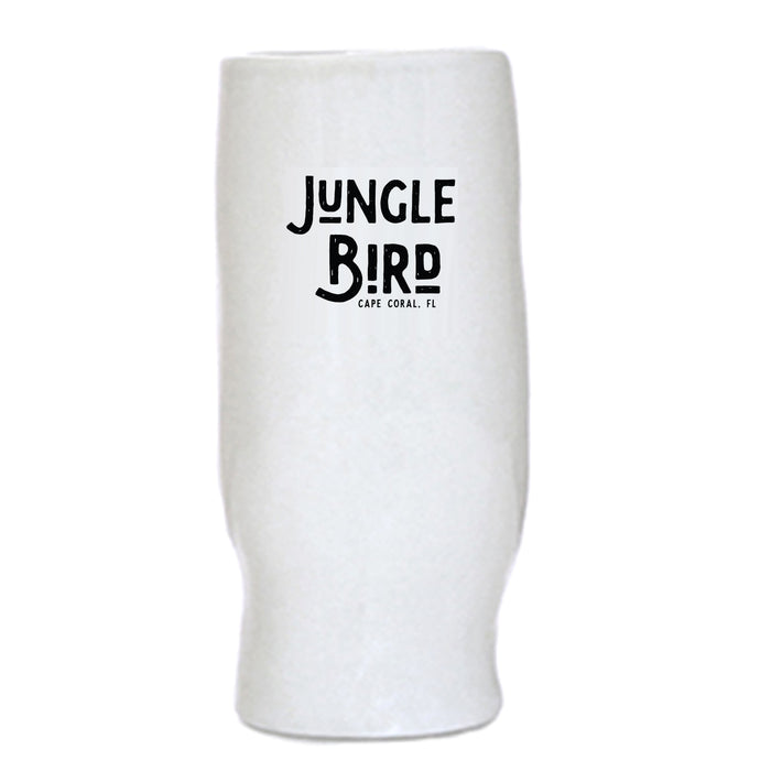 White Tiki Mug with 'Jungle Bird' text on a white background