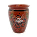 Decorative Clay Pot with 'Longhorn Tequila' branding on a white background
