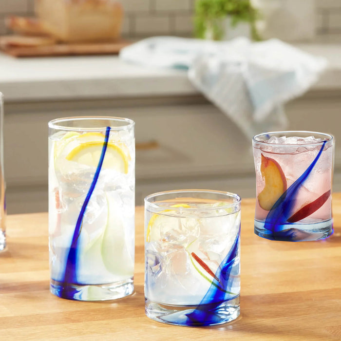 Libbey Blue Ribbon Impressions Glassware - Case of 12 - Size Options