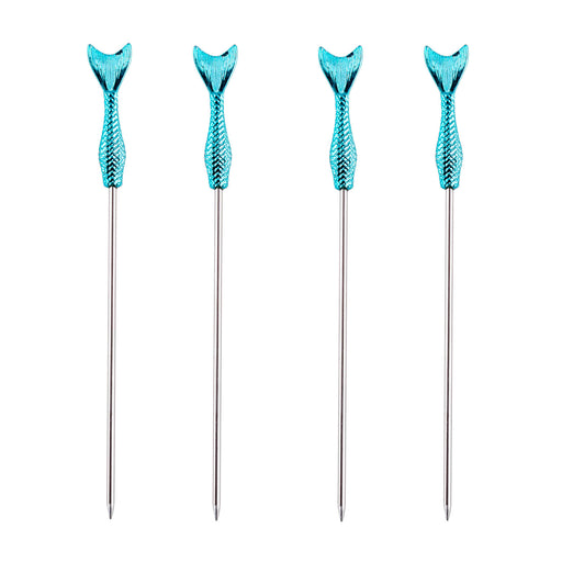 BarConic® Mermaid Tail Cocktail Pick - Set of 4