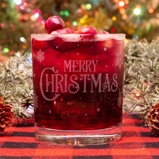 BARCONIC® CHRISTMAS COLLECTION GLASSWARE - MERRY CHRISTMAS - 10 OUNCE