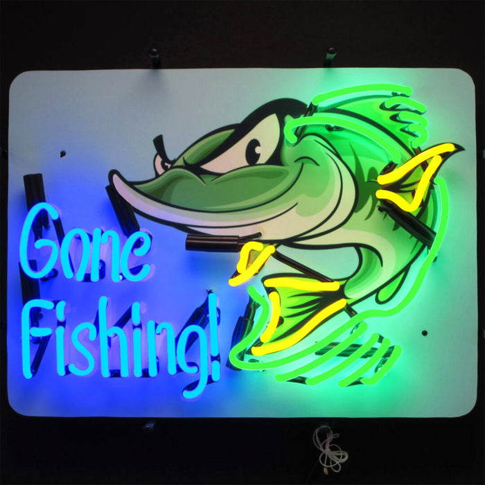 Gone Fishing Neon Sign