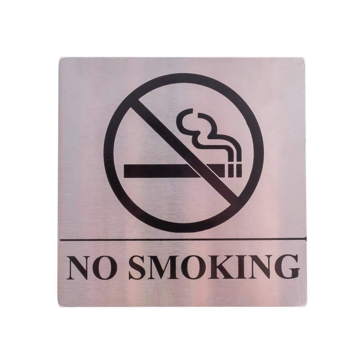 No Smoking Sign - Stainless Steel — Bar Products