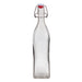 Square Glass Bottle w/ Swing Top - Available in 1 Liter or 17 ounce