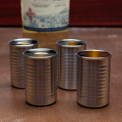 Tin Can Shots - 2 oz - Unique Shots - Pack of 4