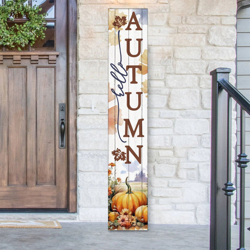Vertical Porch Sign / Autumn Fall Collection Porch Signs / 8x46 Wooden ...