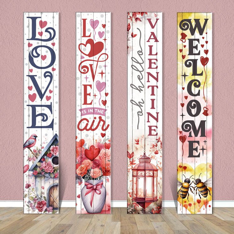 Vertical Porch Sign / Valentines Day Collection Porch Signs / 8x46
