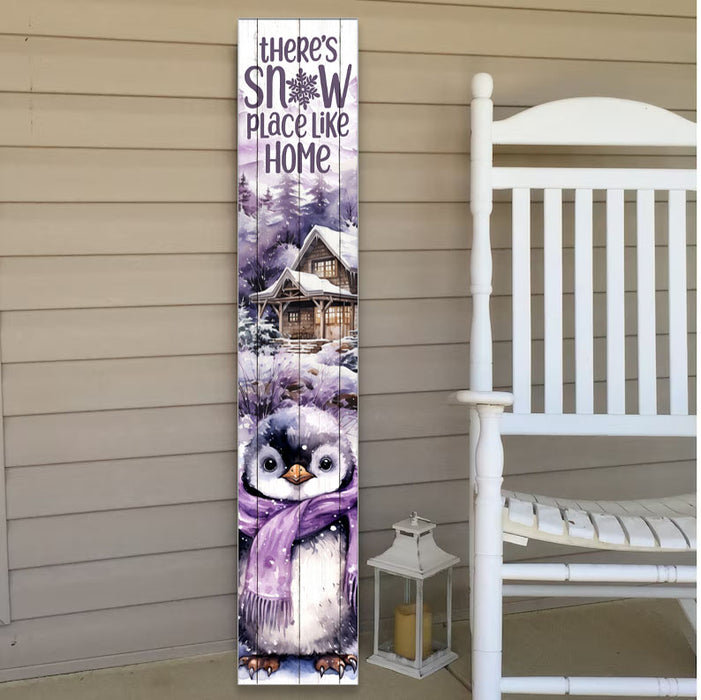 Vertical Porch Sign / Winter Collection Porch Signs / 8x46 Wooden Signs / Design Options