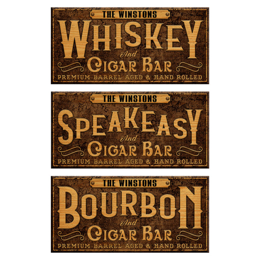 Customizable Large Vintage Wooden Bar Sign - Bar Sign - Multiple Designs Available 