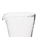 Clear glass pitcher on a white background