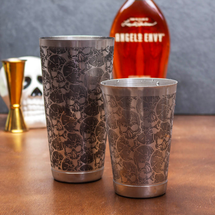 BarConic® Skull Etched Design - 18oz & 30oz Shaker Set