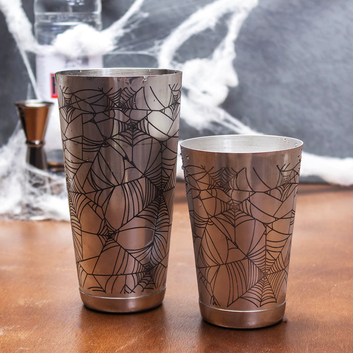 BarConic® Spider Web Etched Design - 18oz & 30oz Shaker Set