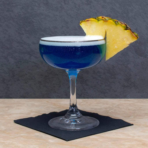 BarConic® Glassware - Silver Rimmed Coupe Cocktail Glass - 7 oz