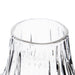 Clear glass with a unique design on a white background