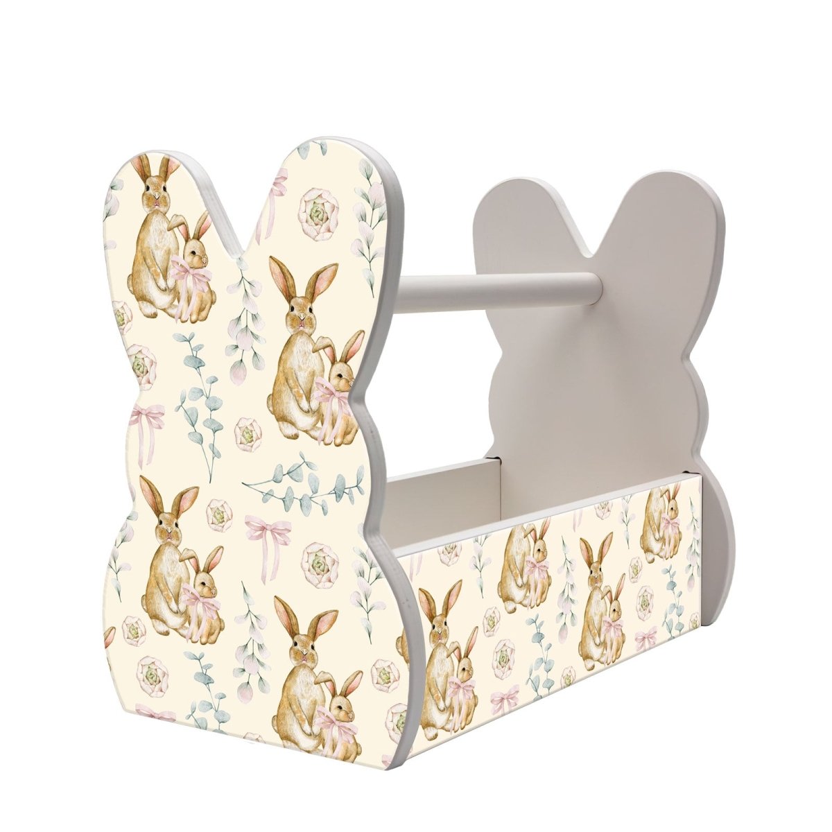 Wooden Bunny Basket - Vintage Bunnies - Bar Products — Bar Products