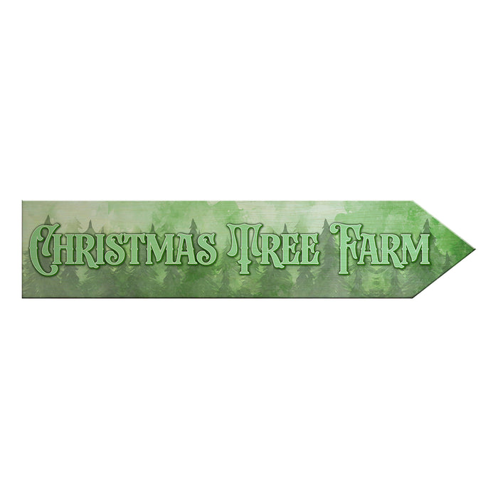 Christmas Wood Arrow Signs - Christmas Tree Farm Right