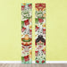 Decorative door panels with Cinco de Mayo theme on a yellow wall.