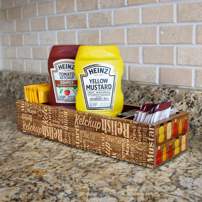 Wooden Condiment Caddy - Condiment Design — Bar Products