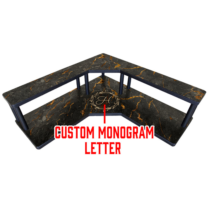 Custom Counter Caddies™ - "Marble Monogram" Themed Artwork - Custom