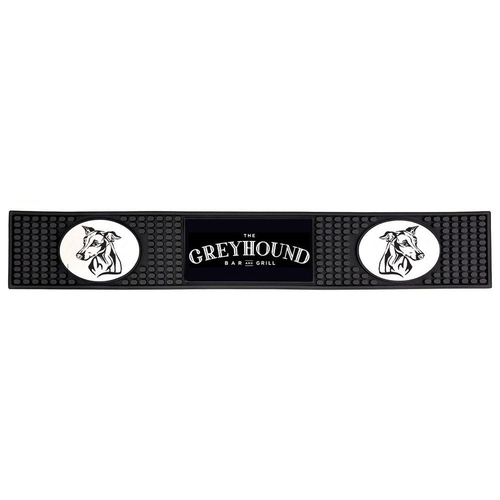 Custom Rubber Bar Mat with 3 Imprint Areas - 22.3