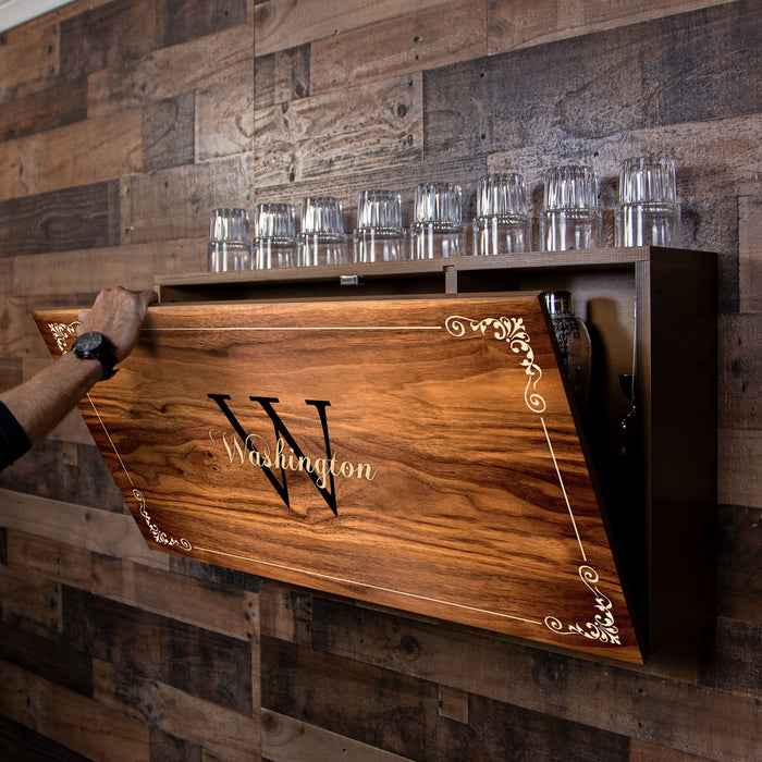 Murphy WalBAR™ - CUSTOMIZABLE Family Monogram Design - Handcrafted in USA