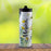 Customizable Skinny Tumbler with Black Handle / Lid - Daisy Butterfly - 20 ounce