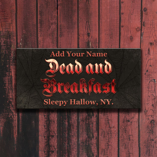 Customizable Large Vintage Wooden Bar Sign - Dead And Breakfast