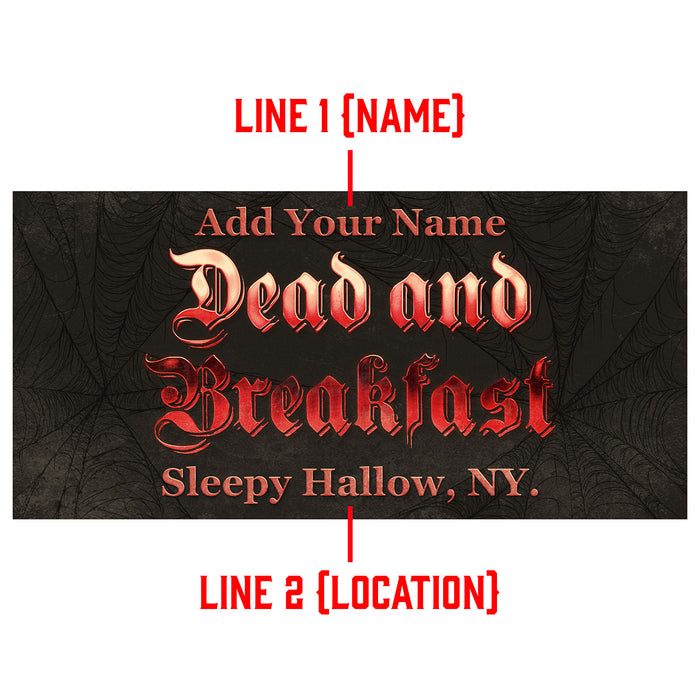 Customizable Large Vintage Wooden Bar Sign - Dead And Breakfast