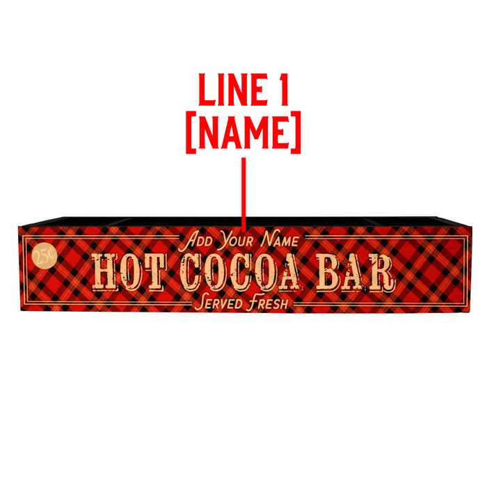 Custom Wooden Condiment Caddy - Hot Cocoa Bar