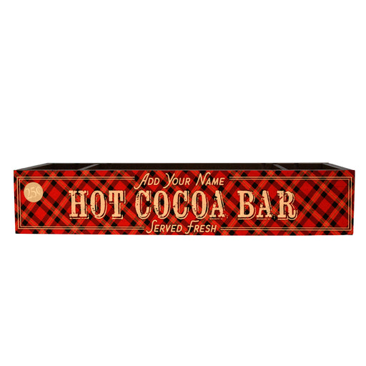 Custom Wooden Condiment Caddy - Hot Cocoa Bar