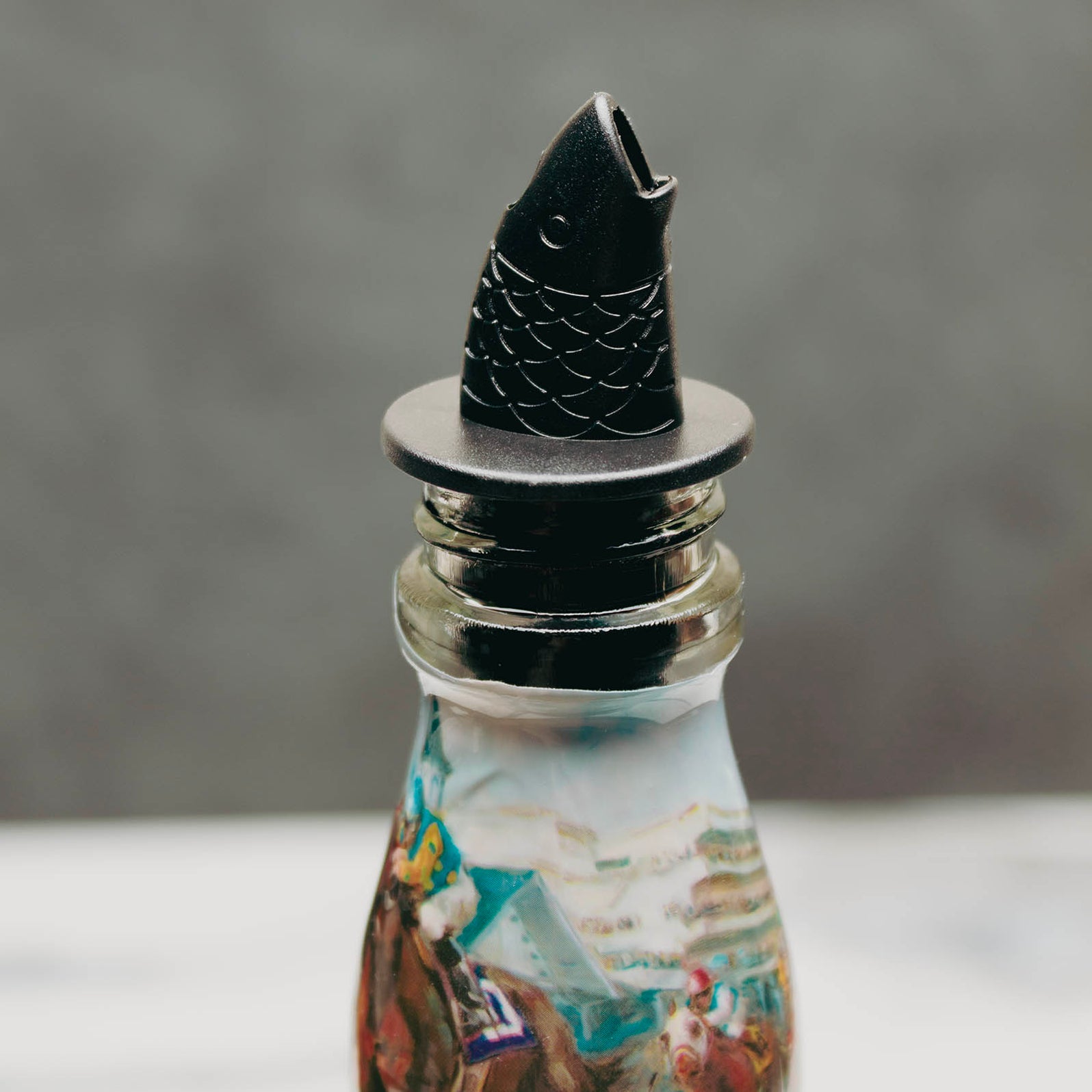 Black Plastic Pourer - Fish — Bar Products