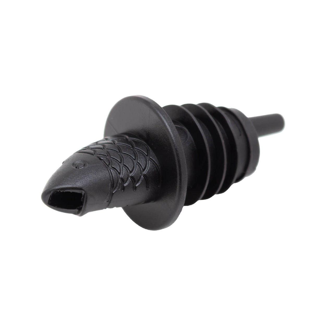 Black Plastic Pourer - Fish — Bar Products