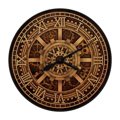 Clock Gear Wooden Clock - Black T Mold