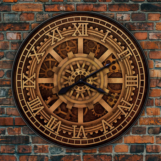 Clock Gear Wooden Clock 