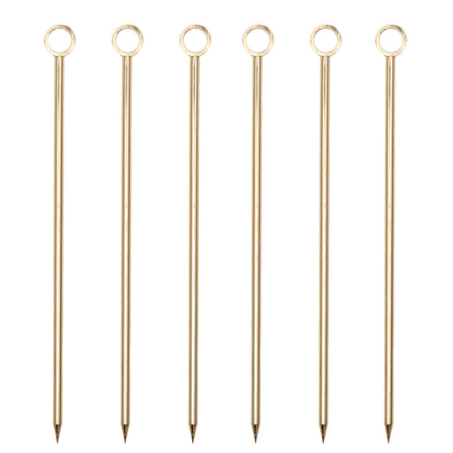 Gold Plated Cocktail Picks - Pack of 6