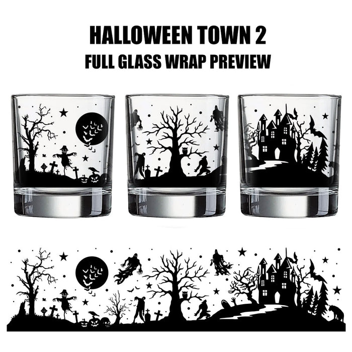 BarConic® Glassware - Old Fashioned Glass - Halloween Town