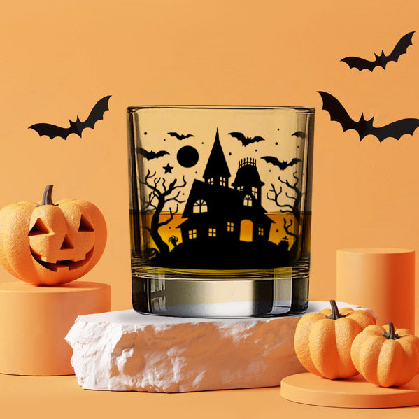 BarConic® Glassware - Old Fashioned Glass - Halloween Town - SET OF 4
