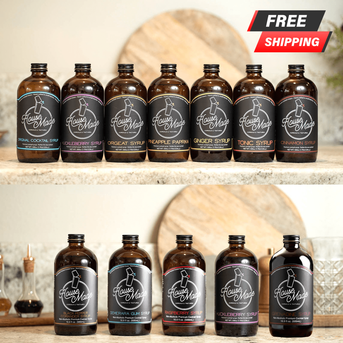 House Made Cocktail Syrups - Case of 12 - Flavor Options - Bar Products ...