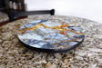 Lazy Susan - Ivory Marble W/ Gold Design