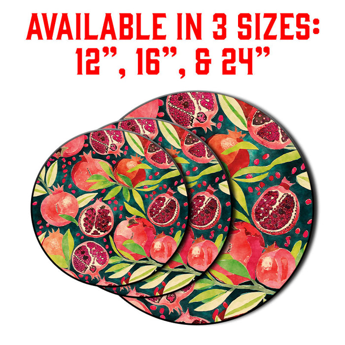 Lazy Susan - Watercolor Fruit - Pomegranate - 3 Different Sizes