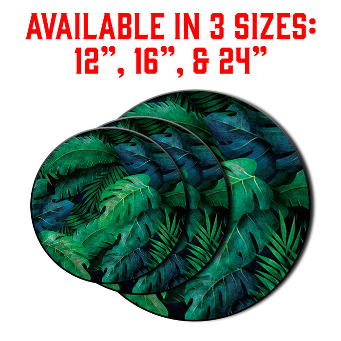 Lazy Susan - Green Tropical Leaves - 3 Different Sizes