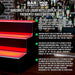 Bar liquor display shelf with text about Baronic LED liquor bottle display shelf features.