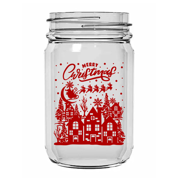 BarConic Mason Jar Glassware Christmas Collection