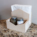 Upright Wooden Napkin Holder With Storage - Natural Wood