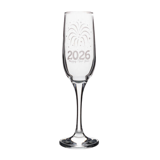 New Years Champagne Glass -  2026 - 7.5oz Flute