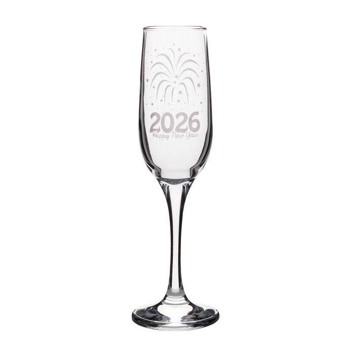 New Years Champagne Glass -  2026 - 7.5oz Flute