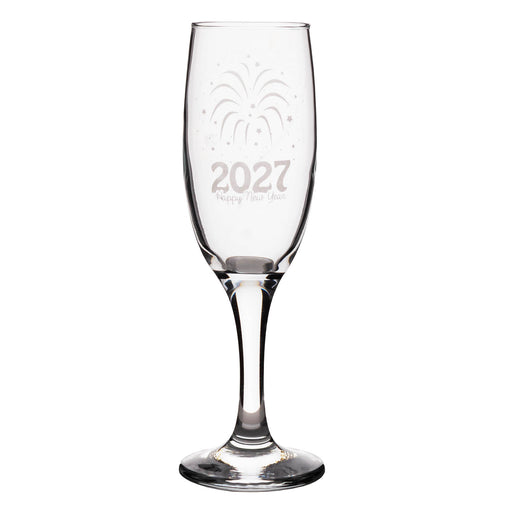 New Years Champagne Glass -  2027 - 6 ounce