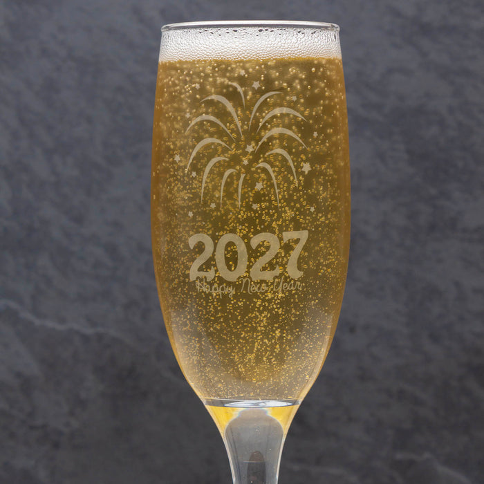 New Years Champagne Glass -  2027 - 6 ounce