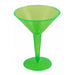 Plastic Martini Cups - Neon 8 ounce w/ Color Options - Pack of 10
