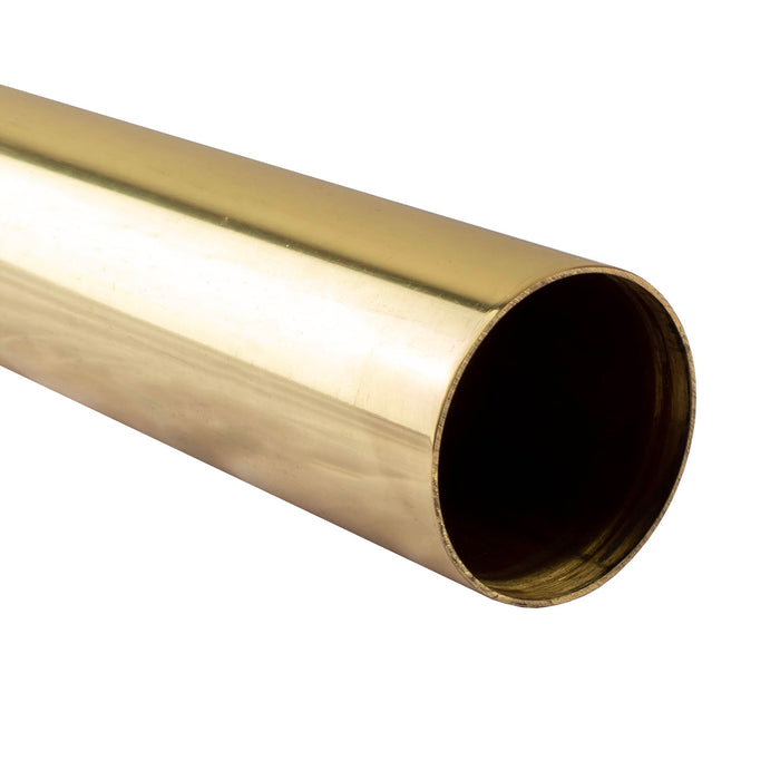 Bar Foot Rail Tubing - Polished Brass (Length Options)